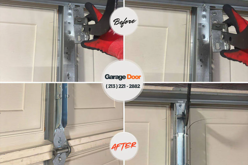 Before and after: garage door repair Westlake Village, CA